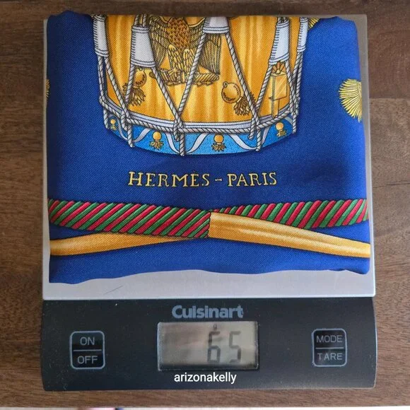 Hermès 'Les Tambours' Silk Scarf Gold Yellow - Picture 5 of 15